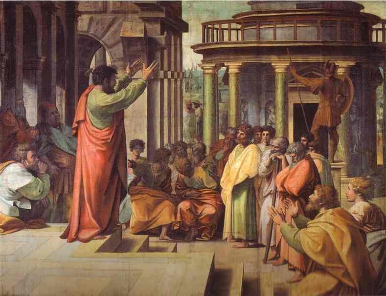 Raphael-Raffaello-Sanzio-Cartoon-for-St.-Paul-Preaching-in-Athens